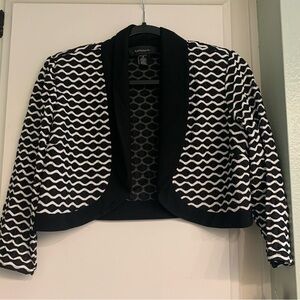 Cynthia Rowley Black & White Cropped Jacket